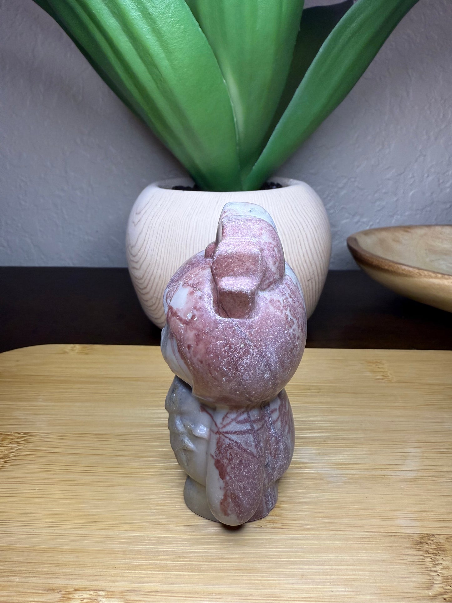 Rhodonite Labubu Carving 4”