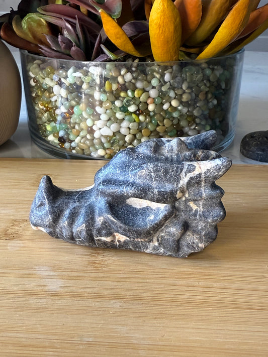 Zebra Marble Dragon Head